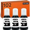 Supply Guy Inchiostro Nero pigmentato compatibili con Epson 102 per EcoTank ET-4850 ET-2850 ET-2856 ET-3850 ET-4856 ET-15000 (3 Flaconi di Inchiostro da 3x127ml)