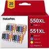HaloFox 550 551XL Multipack Compatibile per Canon PGI-550 CLI-551 XL