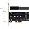 ACTIMED NVMe PCIe Adattatore M.2 SSD to PCI-e/Dissipazione Del Calore Potente/Compatibile con X1, X4, X8, X16 PCI-e Interface/Per M-Key M.2 SSD / 2230, 2242, 2260, 2280 / Bundle Pack Incluso