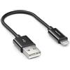 deleyCON 0,15m Lightning 8 Pin Cavo di Ricarica USB Cavo Dati Certificato MFI per Apple iPhone 14 Pro Max 14 Pro 14 Plus 14 SE 13 Pro Max 13 Pro 13 Mini 12 Pro Max 12 Pro 12 Mini - Nero