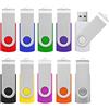 KOOTION 10 Pezzi Chiavetta USB 8GB, USB 2.0 Pen Drive 8 Giga Piccolo e Leggero Chiavi 8 GB Metallo Set Pennetta USB 5 Pack Para Ordenador/TV/Coche/Player, ect (Multicolore)