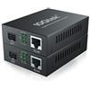 10Gtek 【x2 pcs】Gigabit Ethernet Media Converter SFP Slot, 10/100/1000M RJ45 a 1000M SFP