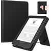 MoKo Custodia per Nuovo Kindle da 6 (11a Generazione, 2024/2022)/(10a/8a Generazione, 2019/2016), Cover a Conchiglia in PU Iltraleggera con Funzione Auto Wake/Sleep per Kindle 2024, Nero