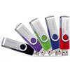 ENUODA Chiavetta USB 8GB 5 Pezzi Pennetta Girevole USB 2.0 Unità Memoria Flash per Archiviazione Dati con Luce LED (5 Multicolorato: Nero Blu Verde Viola Rosso)