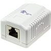 odedo - Presa di rete RJ 45, cat. 6A, 10 Gigabit, 500 MHz, completamente schermata, colore bianco RAL9010, AWG 22 23 24 25 26 anche POE Power Over, Ethernet, LAN Bianco RAL 9010 Mount Box 1port