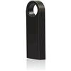 ELLENNE PENDRIVE USB METALLO CHIAVETTA 32 64 GB 128 GB PORTACHIAVE MEMORIA ESTERNA IMPERMEABILE PC LAPTOP NOTEBOOC AUTO A001 (128GB, Nero)