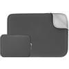 RAINYEAR make life easier RAINYEAR 15,6 Pollici Custodia Protettiva per Laptop PC Computer Portatili Sleeve Morbide con Piccola Borsa Aggiuntiva,Compatibile 15,6 Chromebook Ultrabook Notebook(Grigio,Versione Aggiornata)