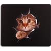 AOKSUNOVA Tappetino Mouse Motivo Gatto 24 x 20 cm | Superficie in lycra liscia, base antiscivolo e facile da pulire, tappetino per mouse adatto all'uso quotidiano
