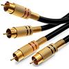 deleyCON 0,5m Cavo Audio Stereo RCA HiFi - 2x Spinotto a 2x Spinotto - Connettori in Metallo Dorati per Ricevitore, Home Theater, Console da Gioco e Dispositivi Musicali