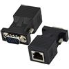 AAOTOKK VGA a RJ45 Adattatore,RJ45 Femmina a VGA 15 pin Maschio porta Cat5 Cat6 Cat7 Ethernet Supporta la Trasmissione video Multimediale 720P,1080I e 1080P(2Pezzi/Maschio)