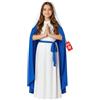 Morph Costume Maria Vergine Bambina - Vestito Presepe Vivente, Abito Tradizionale per Natale e Rappresentazioni Religiose, M