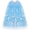 PHOGARY Mantello Principessa Bambina con Cappuccio, Mantello Blu Della Principessa Accessorio Scialle Cape Ragazze da Carnevale Principessa Cosplay Costume Travestimento Compleanno Halloween Feste (75cm)