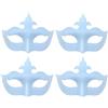 ICE TOYS 4 Maschere bianche da personalizzare per carnevale halloween feste eventi per scuola fai da te(Forma 2)