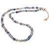 Treasure Bay Collana girocollo con perline fatta a mano per donne e ragazze | Collana girocollo con pietre preziose curative con pietre preziose naturali | Regalo per ragazze (Fluorite)