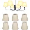 Buachois 6 Paralumi Tessuto per Lampade E14, Paralume Piccolo, Coprilampada Moderna, Paralume a Clip per Candela e Lampada da Parete