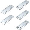 DOJA Barcelona | Piastra Fissaggio | Piastre di Giunzione 180 x 65 mm | 5 Pz | Piastrine Forate | Piastre Fissaggio Legno | Piastra di Giunzione Acciaio Galvanizzato | Piastre Forate Armadio, Tavolo