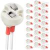 DiCUNO G4 Base Bi-Pin, G6.35, GY6.35, GX5.3 MR16, GZ4 MR11, 24 Pezzi | Presa connettore Filo per portalampada Lampada a LED