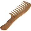 winwill Pettine a denti larghi in legno di sandalo naturale, fatto a mano, per massaggiare e per la bellezza e la cura dei capelli