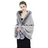 BEAUTELICATE Stola Scialle Pelliccia Sintetica Donna Coprispalle Sciarpa Elegante Bolero invernale Caldo per Cerimonia Matrimonio Sposa Damigella (Rosa, Taglia unica)
