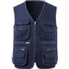 KTWOLEN Gilet da Pesca di cotone da Uomo All'aperto con 10 Tasche Veste Leggero Traspirante Multitasche Panciotto per Caccia Pesca Tempo Libero Fotografi, blu navy, XL