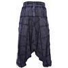 Gheri Pantaloni harem da uomo in cotone leggero con cavallo basso Ninja Aladdin Genie patchwork nero, E, Small-Medium
