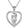 YAFEINI Collane a goccia Infinity in argento sterling 925 per donna, collana con ciondolo in zirconi per la festa della mamma, catena per mamma, gioielli per il compleanno, regali per le donne, ragazza, mamma e figlia