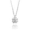 LillyMarie Collana Per Donna Con Ciondolo Quadrifoglio In Argento Sterling