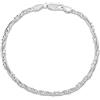 Tuscany Silver Bracciale da Donna in Argento Sterling con Catena Snake Twist e Sfere da 19 cm/7.5