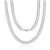 Aka Gioielli® - Collana in Argento Sterling 925 Massiccio - Catena 6mm Maglia Grumetta Doppia per Uomo - lunga 60 cm