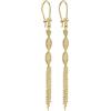 Carissima Orecchini pendenti con pallina diamantata e nappina twist da donna in oro giallo 9 ct