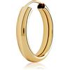 NKlaus orecchini singoli a cerchio da 20mm in oro giallo 333 a 8 carati in oro classico larghi 3,9mm 3735