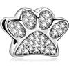 Annmors Charm Pendente Madre Figlia Zampe Cane Ciondoli Compatibile con Braccialetti e Collane Donna