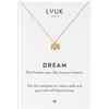 LUUK LIFESTYLE Collana con Elefante portafortuna Ciondolo in Acciaio Inossidabile e carta Dream, Gioielli Donna, Viaggio, Amicizia, Amore, Regali per Lei, Moglie, Madre, Nipotina, Oro (50cm c.)