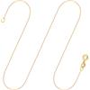 EDELIND Catenina finissima Ancora rotonda Donna in oro giallo,8 carati 333, largh. 0,8 mm, p. 0.7 g, lungh. 38 cm, con chiusura a blocco d'anello elastico, marchio di garanzia made in Germany