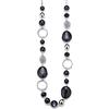 BULINLIN Collana lunga da donna con perle in stile boho, in argento, per anniversario di matrimonio, gioiello alla moda, Resina Vetro Perla