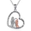 YAFEINI Collane a goccia Infinity in argento sterling 925 per donna, collana con ciondolo in zirconi per la festa della mamma, catena per mamma, gioielli per il compleanno, regali per le donne, ragazza, mamma e figlia