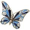 ba bijou-art Spilla farfalla blu smaltata ottone dipinto a mano