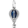 Annmors Donna Ciondolo Mongolfiera Blu Argento 925 Colgantes per Charm Bracciale