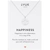 LUUK LIFESTYLE Collana Acciaio Inox con Ciondolo Bussola, Argento, 50cm