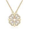 Jrêveinfini Quadrifoglio Collana Donna Bambina Oro Argento 925, Collana Portafortuna Amuleto Argento Donna Mamma e Figlia Amicizia, Idee Regalo Natale 2023, Regalo Donna Compleanno Mamma Nonna