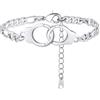 FindChic Manette Cavigliera Regolabile 21 cm-26 cm (8.5 '' - 10.5 '') Cavigliera Ipoallergenica in Acciaio Inox Manette Catena Piede Gioielli per Donne
