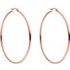 Purelei Orecchini Hoops (argento), orecchini a cerchio da donna in acciaio inossidabile, Cerchi grandi resistenti all'acqua, 63 mm di diametro