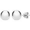 Tuscany Silver Orecchini a perno sfera da 8 mm da donna in argento sterling