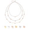 inSCINTILLE Collana con Stelle e Cuori Pendenti Donna in Acciaio Inossidabile con Chiusura Regolabile, Collana Stelline multifilo ad 1/2/3 Fili con Confezione Regalo (3 Fili Stelle - Oro Rosa)