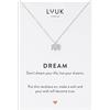 LUUK LIFESTYLE Collana con Elefante portafortuna Ciondolo in Acciaio Inossidabile e carta Dream, Gioielli Donna, Viaggio, Amicizia, Amore, Regali per Lei, Moglie, Madre, Nipotina, Argento (50cm c.)