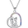 Micory Collana Sorelle Donna Argento Sterling 925 Collana Cuore Donna,Regalo per sorella con Confezione Regalo