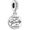 Annmors Charms Friends are Family Bead Charm Donna Argento Ciondolo a Forma di, in Argento Sterling 925, Compatibile con Braccialetti e Collane Europei
