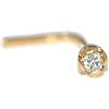 Mia Gioielli - Piercing Diamante 0.01 ct in Oro 18k (750) Giallo a Griffe | Orecchino Naso Oro Giallo, Con Diamante Taglio Brillante da 0.01 carati, Stile Griffo, Anallergico Donna, F-06932-0G00