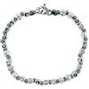 Spadarella Gioielli VLNET® | Bracciale Spadarella Unisex con Pepite in Argento 925 Diametro 5 mm | Cotone Nautico Grigio Chiaro | Fatto a Mano in Italia | Lunghezza 19 cm