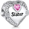 NINGAN Charm Ciondolo per Bracciali Pandora Argento 925 Abalorio Bead Charm da donna